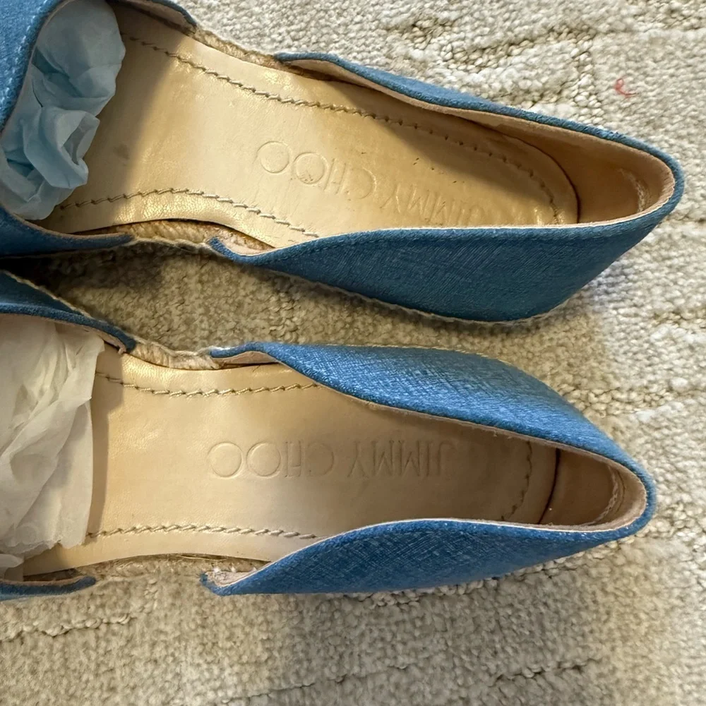 Jimmy Choo Denim Blue Espadrilles